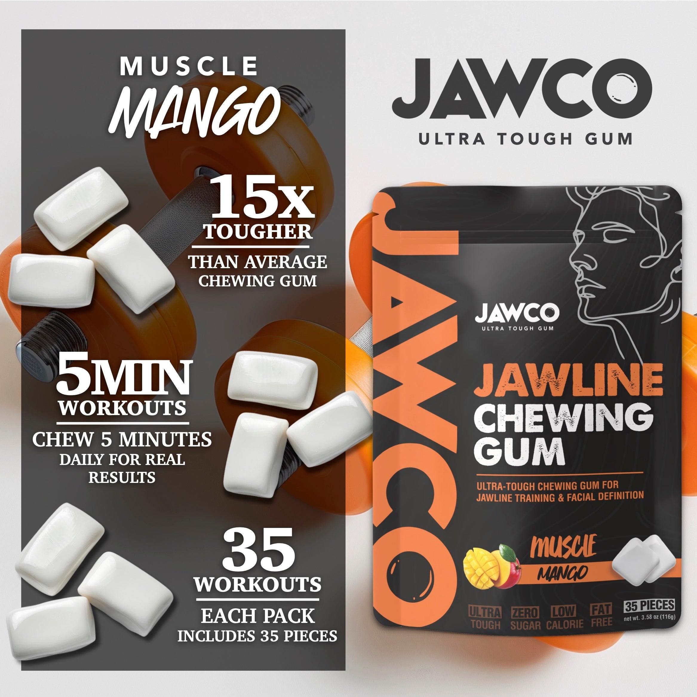 MUSCLE MANGO JAWLINE GUM