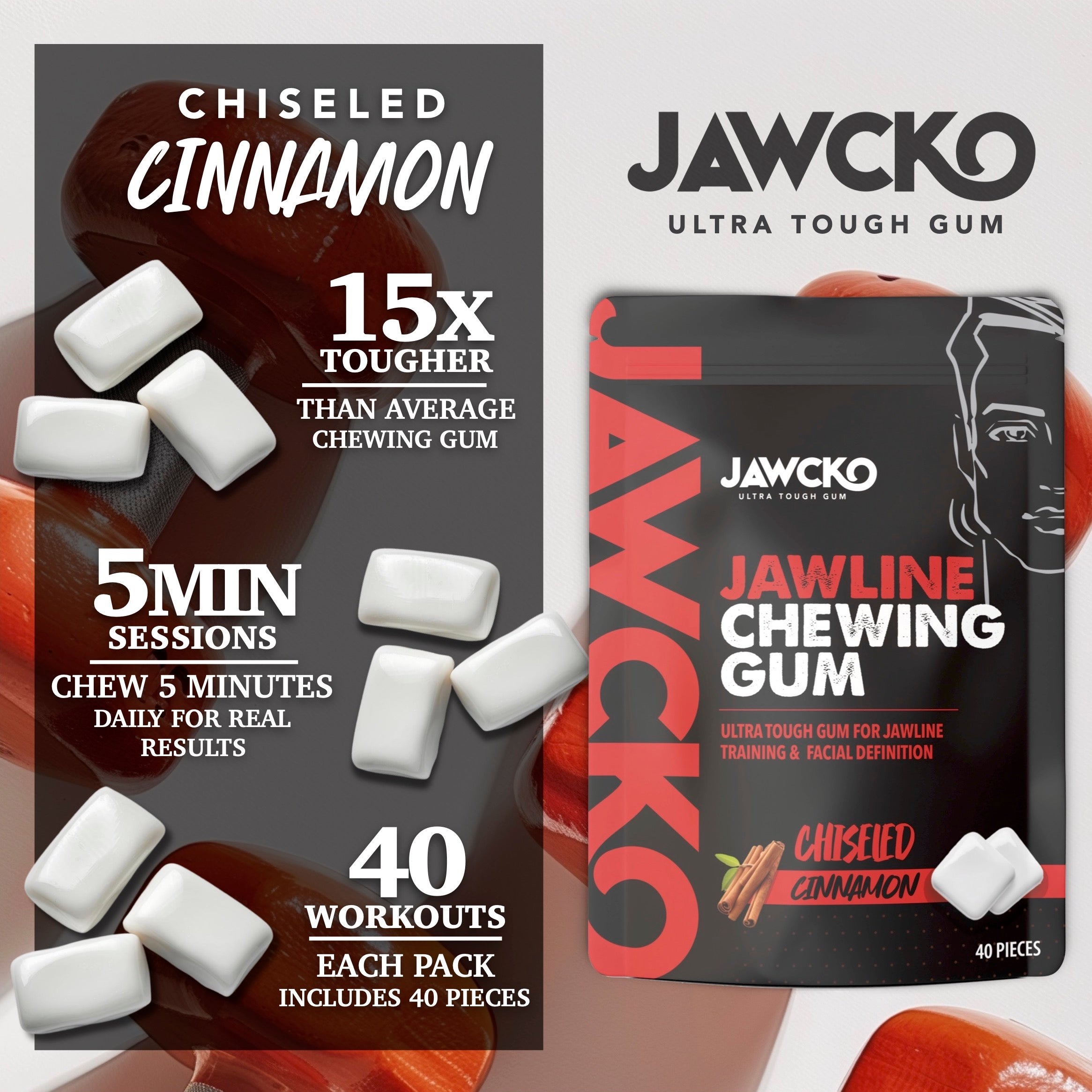 Chiseled Cinnamon Jawline Gum