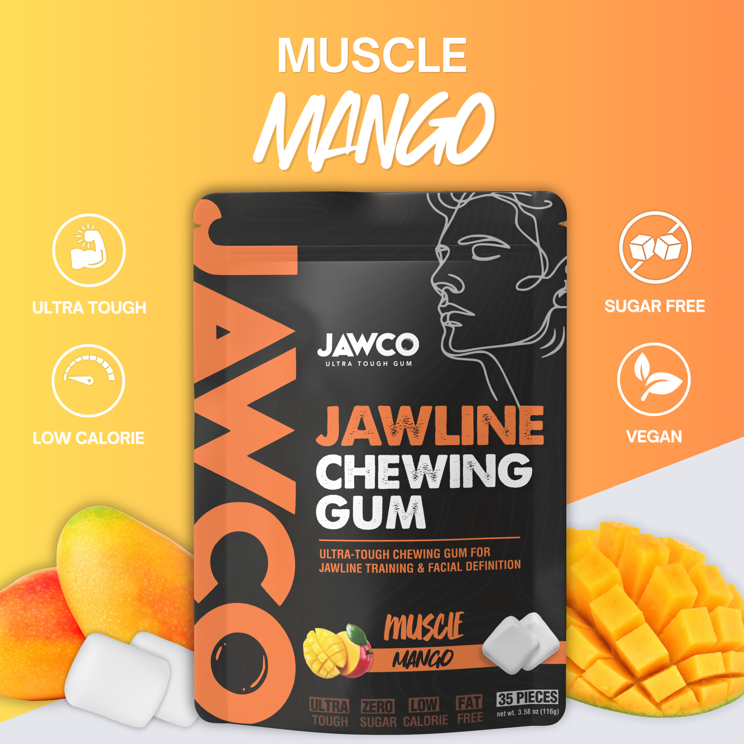 MUSCLE MANGO JAWLINE GUM