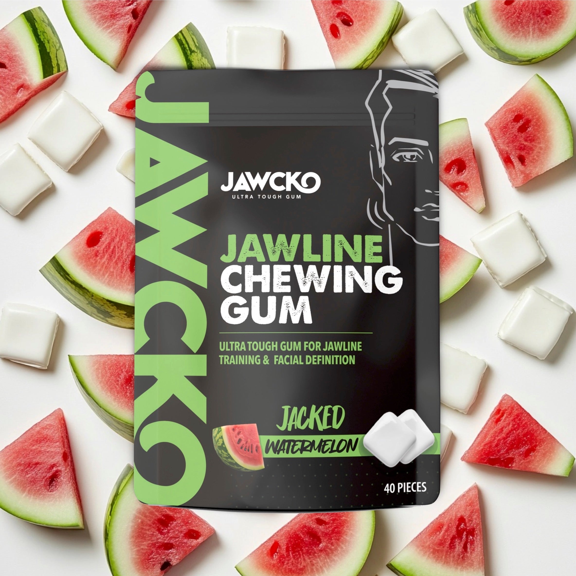 Jacked Watermelon Jawline Gum